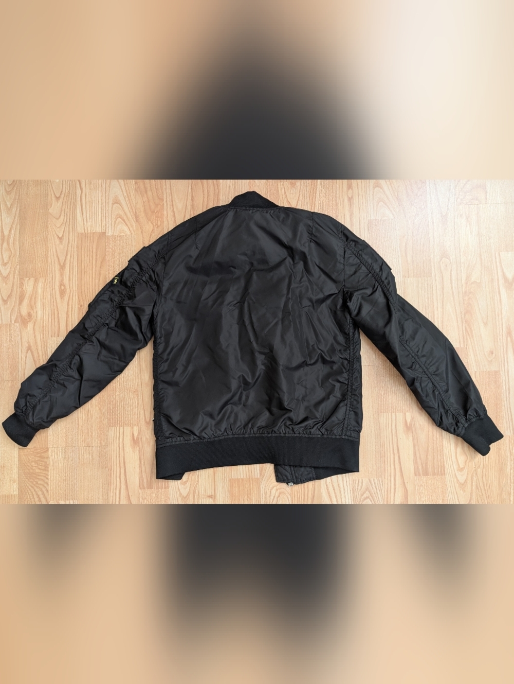 Alpha Industries L-2B Black Flight Bomber Jacket with Patches Size XS - Picture 2 of 5